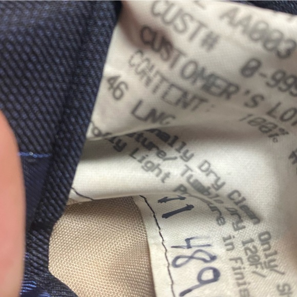 Vintage Hickey Freeman Tasmanian Super 130’s Wool Sport Coat Blazer 46L (flaws) - Picture 8 of 12